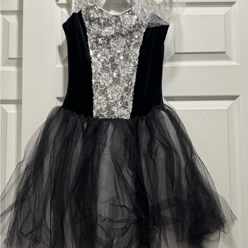 Elegant Black and Silver Ballet Costume